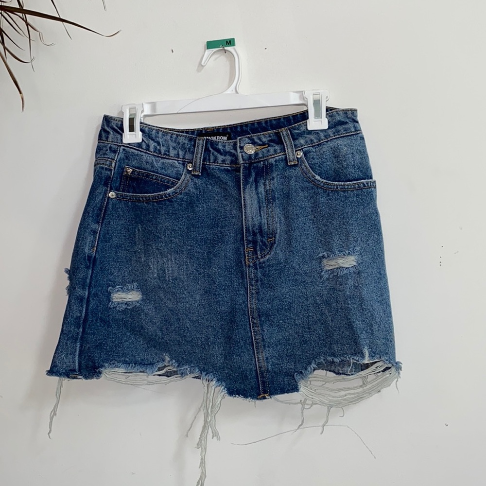 Jean mini skirt